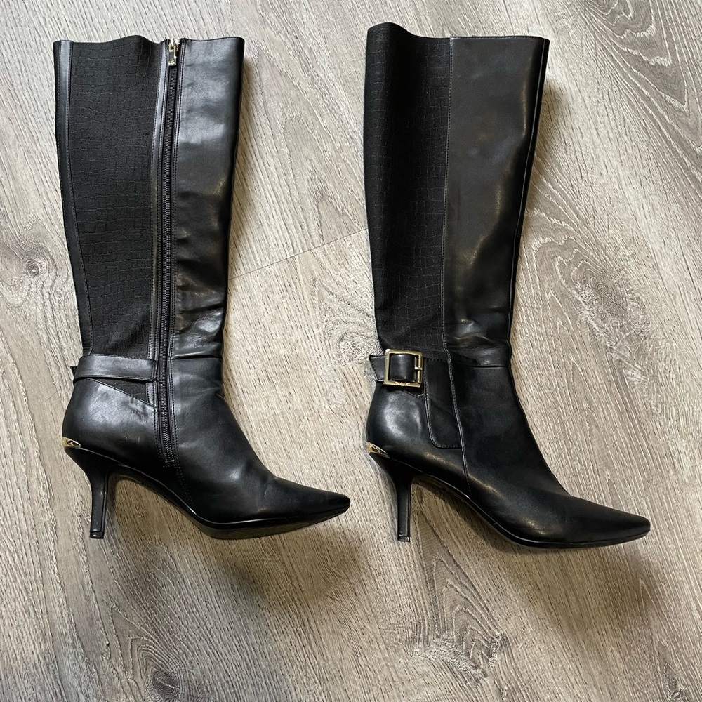 Julietta black Calvin Klein wide calf boots